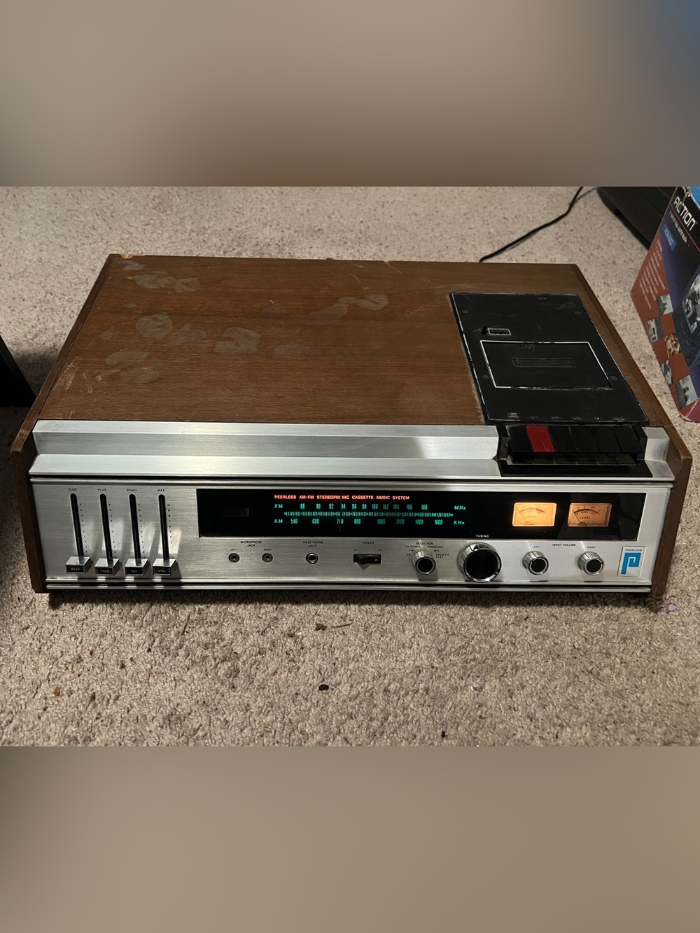 Peerless Am-FM stereophonic cassette music system